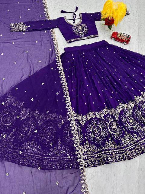 Launching Embroidery PF 016 Georgette Lehenga choli suppliers in Pune